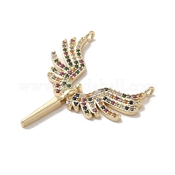 Подвески из латуни с микропаве из циркония KK-M275-20B-G