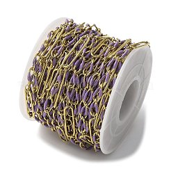 Цепи Figaro из нержавеющей стали 304 с эмалью&nbsp;CHS-U003-02G-02