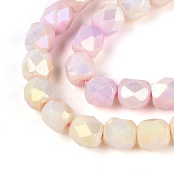 Антикоррозийные гальванические стеклянные бусины GLAA-N057-6mm-07