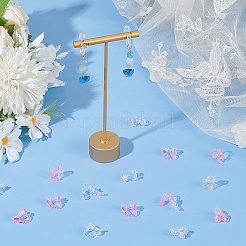 60 шт. 2-цветная фурнитура для сережек-клипс из экологически чистого пластика KY-AR0001-46