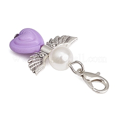 Подвеска в виде сердца в виде ангела из акрила&nbsp;HJEW-JM04186