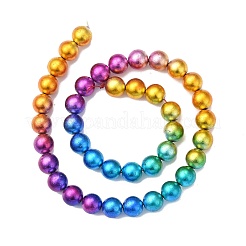 Гальванизировать синтетические немагнитных гематита бусы пряди G-F740-01C