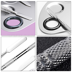 Палитра из нержавеющей стали и ложка с двойной головкой MRMJ-GL0001-01P