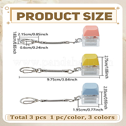 3 шт. 3 цвета АБС-пластик клавиатура игрушка-фиджет брелок&nbsp;KEYC-LP0001-63B