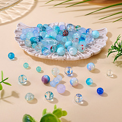 80 г прозрачных стеклянных бусин&nbsp;DGLA-TA0001-47F