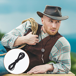 Круглый плетеный кожаный шнур OCOR-WH0082-109E