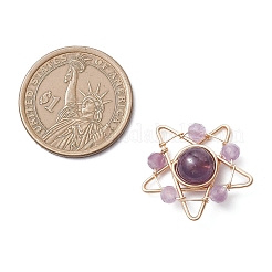 5 шт. 5 подвески из медной проволоки с синтетической бирюзой&nbsp;PALLOY-TA00368