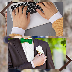 Съемные хлопковые манжеты на запястьях с резиновой кнопкой AJEW-WH20077-020D