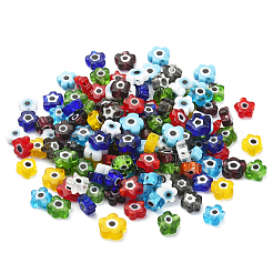 Стеклянная бусина миллефиори ручной работы LAMP-CJ0001-40