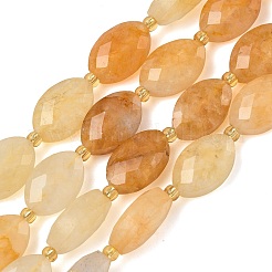 Натуральный желтый гематоидный кварц/золотые целебные кварцевые бусины нити&nbsp;G-A295-A06-01