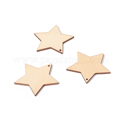 Незаконченные подвески из натурального тополя&nbsp;LS-WOOD-E010-05