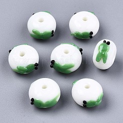 Ручной работы ухабистым Шарики Lampwork&nbsp;LS-LAMP-S194-004C