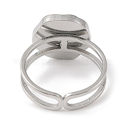 Кольца-манжеты из нержавеющей стали 304 с эмалью для женщин&nbsp;RJEW-F166-41P-02