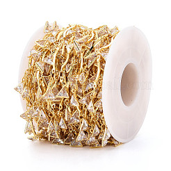 Цепи из латуни и стекла с фестончатыми прутьями&nbsp;CHC-T018-10G