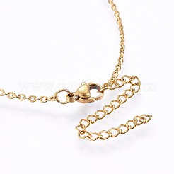 Ожерелья с подвесками из нержавеющей стали 304 NJEW-H486-30G-P