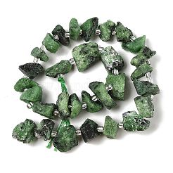 Натуральный рубин в цоизита бусин пряди G-Q023-A01-01