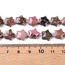 Природные родонит бисер нитей G-T138-192