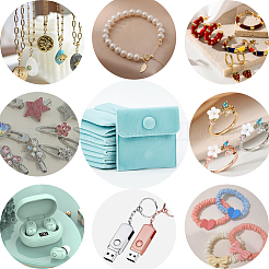 Квадратные бархатные сумки для украшений TP-BBC0001-01B-02