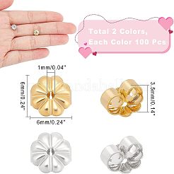 200 шт. 2-цветная латунная гайка-ушко для стойки&nbsp;KK-FH0003-79