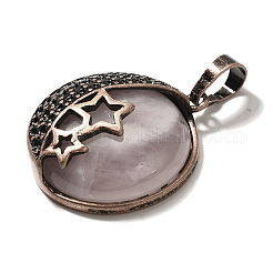 Природного розового кварца подвески G-P560-01R-22