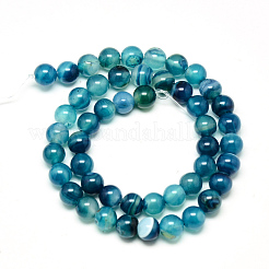 Натуральные полосатые агатовые / полосатые агатовые бусинки&nbsp;X-G-R003-03