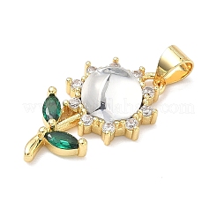 Латунные микро проложить кубического циркония подвески&nbsp;KK-H539-12G