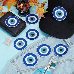 Ткань с рисунком сглаза PATC-WH0011-14