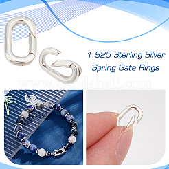 2 шт. 925 кольца-пружинки из стерлингового серебра&nbsp;STER-MA0001-01