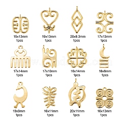 12шт 12 латунные подвески KK-LS0001-28G