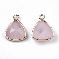Природного розового кварца подвески G-N326-48E