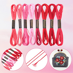 8 моток 8 цвета 6-слойная полиэфирная мулине для вышивания&nbsp;OCOR-CY0002-09F