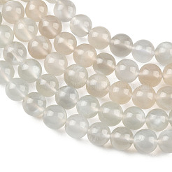 Натуральный белый лунный камень бисер пряди&nbsp;G-Z137-A01-6mm