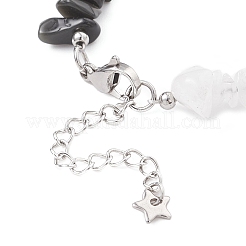 2 шт. браслеты с подвесками из нержавеющей стали в виде солнца и луны&nbsp;BJEW-JB12922