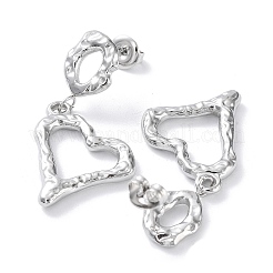 Серьги-гвоздики из нержавеющей стали 304&nbsp;EJEW-H115-34P