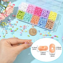 60 г 10 цвета непрозрачные акриловые бусины MACR-CJ0002-20