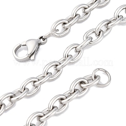 201 ожерелье из нержавеющей стали с цепочкой NJEW-Q013-12B-P