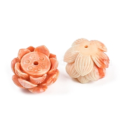 Резные бусины из синтетических ракушек&nbsp;SHEL-M022-03