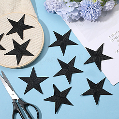 12 шт. аппликации для вышивки на ткани в форме звезды&nbsp;PATC-GF0001-33A