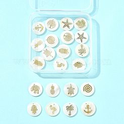 22шт 11 стиля подвески из натуральных пресноводных ракушек SHEL-FS0001-14