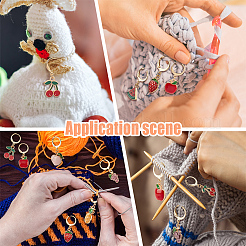 Эмалевые подвески из сплава с фруктами замковые маркеры петель AJEW-PH01458