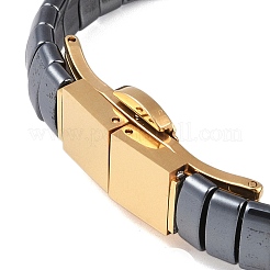 Ионное покрытие (ip) синтетические немагнитные гематитовые браслеты с бусинами для мужчин&nbsp;BJEW-E102-01G