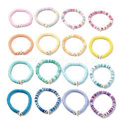 16шт 16 стиля летние наборы браслетов из синтетической бирюзы с морской звездой&nbsp;BJEW-JB10912