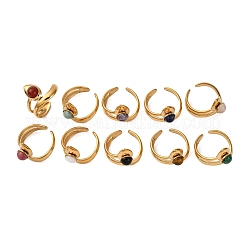 Регулируемые открытые манжетные кольца из нержавеющей стали 304 RJEW-A071-14G