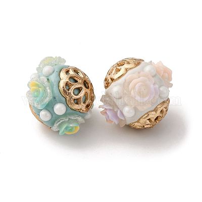 Круглые бусины из смолы ручной работы из Индонезии IPDL-P005-01KCG-M-1