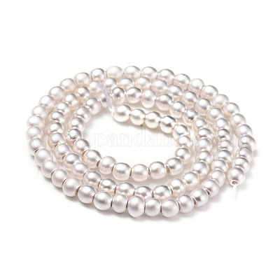 Гальванизировать немагнитных синтетический гематит бисер пряди G-I260-10A-1