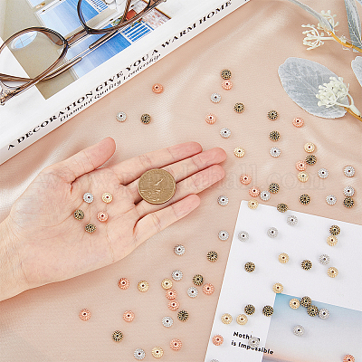 1000 шт. 4-цветные гальванизированные пластиковые бусины-разделители CCB&nbsp;FIND-HY0001-93-1