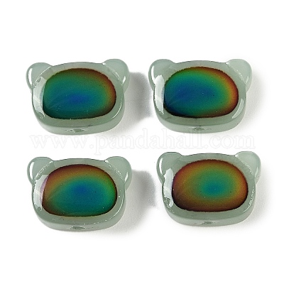 Двухцветные стеклянные бусины для настроения GLAA-Z007-09E-1