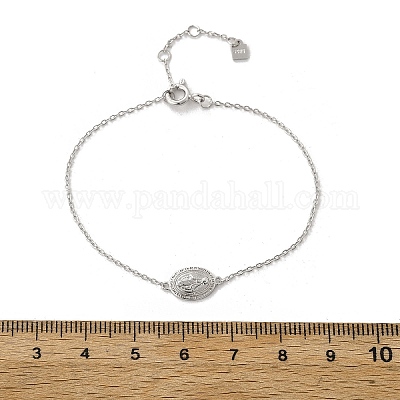 S925 браслеты из стерлингового серебра и подвески для женщин BJEW-K276-01P-1