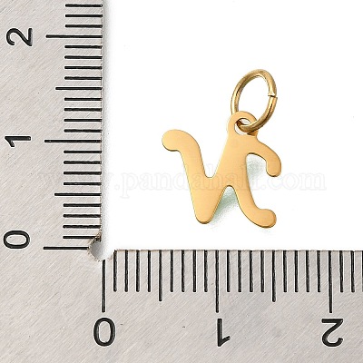 Ионное покрытие(ip) 304 нержавеющая сталь эмаль алфавит подвески STAS-F308-02G-N-1