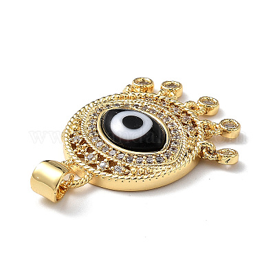 Подвески от сглаза лэмпворк с разноцветными фианитами ZIRC-L102-14G-04-1